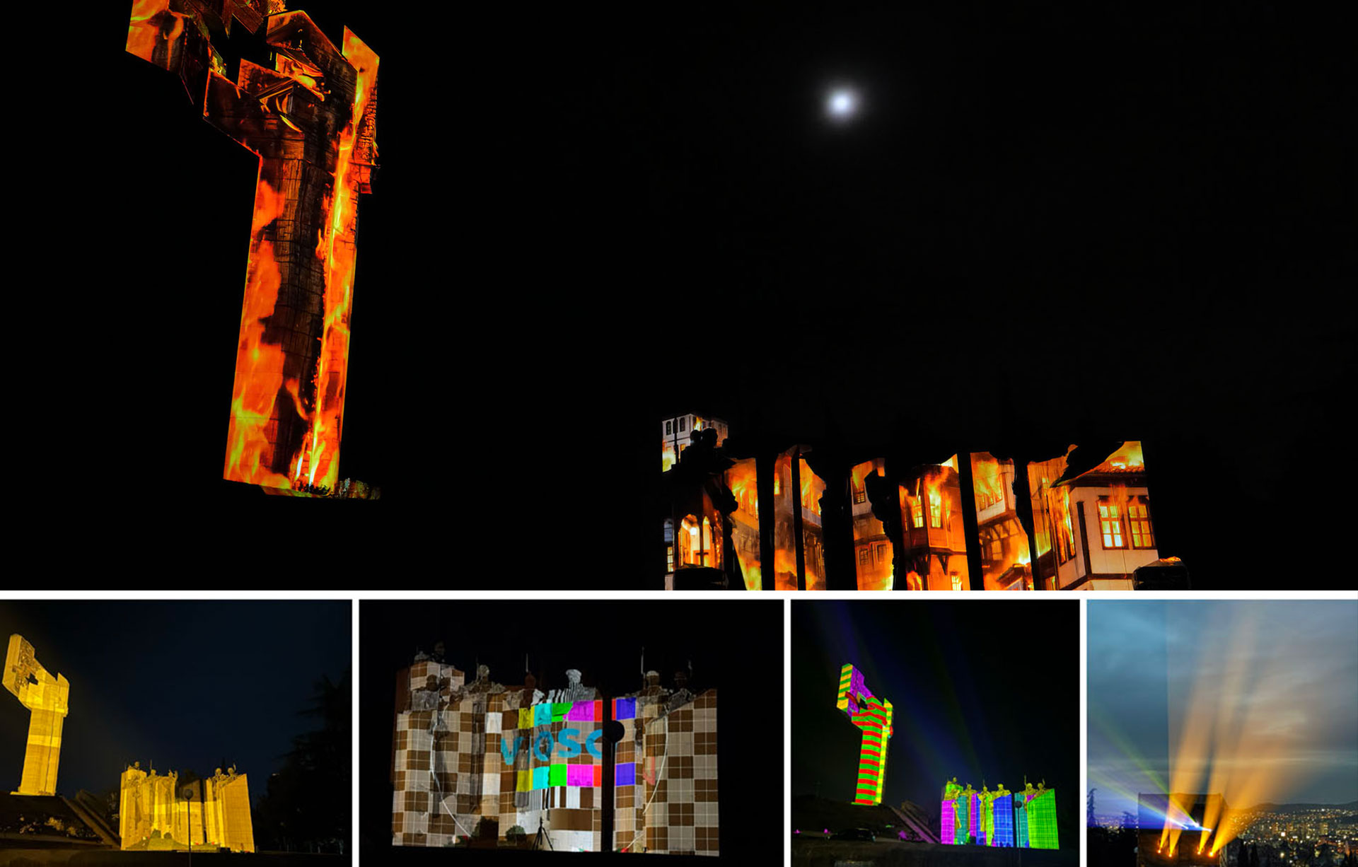 Projection mapping on the Stara Zagora memorial complex